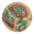 Vintage Majolica Leaf Decorated Plate For Sale