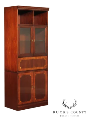 Hekman Federal Style Mahogany Secretary Bookcase