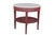 Traditional 1970s Red Vintage Round Painted Marble Top Side End Table For Sale - Image 3 of 10
