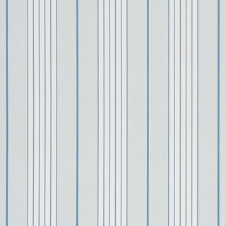 Schumacher Audrey Stripe Wallcovering In Blues For Sale