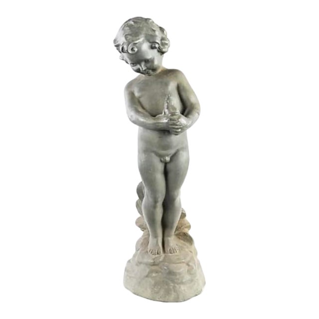 1960s Bronze Statue of Putto Fountain Head For Sale