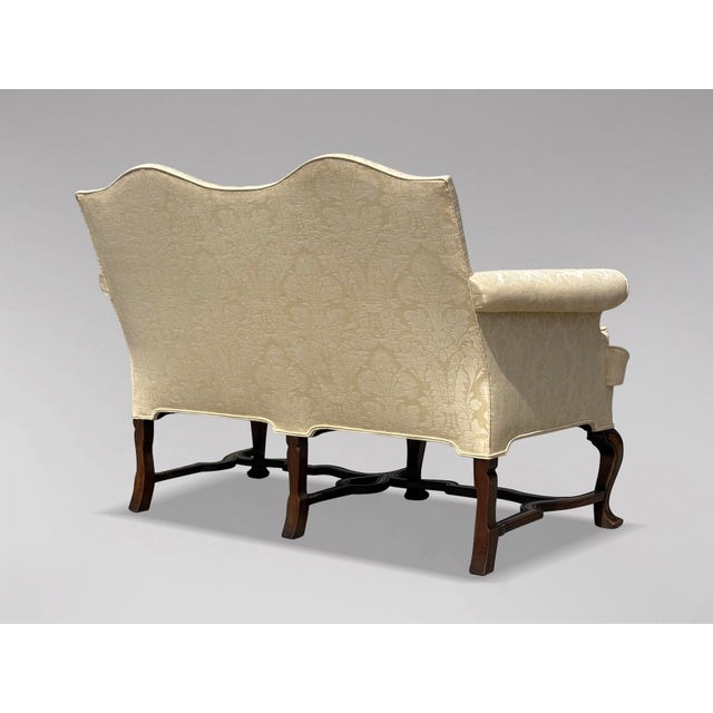 Edwardian Queen Anne Carved Walnut Sofa, 1900 For Sale - Image 6 of 12