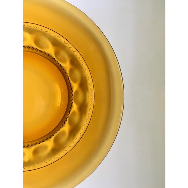 Mid 20th Century Amber “Crown” Glass Plate For Sale - Image 4 of 9