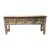 Rustic Hand-Carved Reclaimed Wood Console Table For Sale