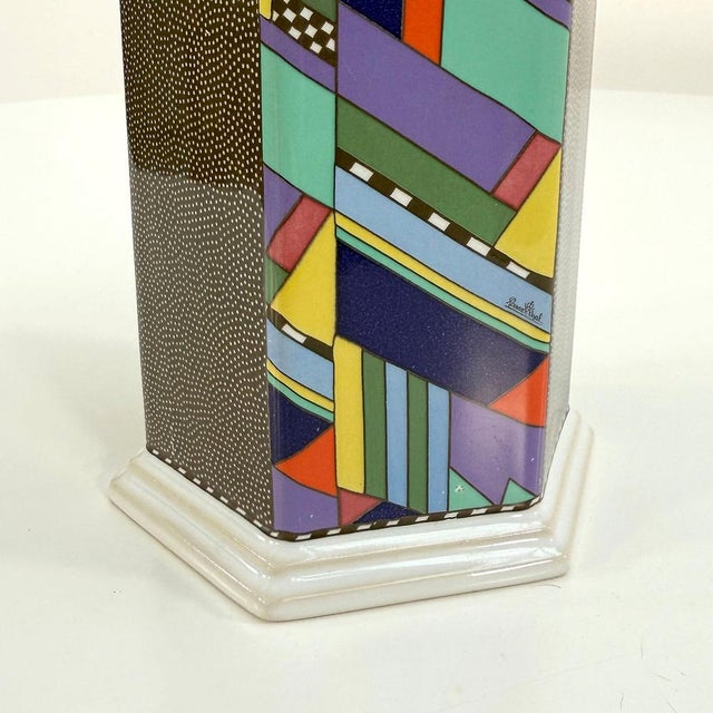 Ceramic Scenario Metropol Flower Vase by Barbara Brenner for Rosenthal, 1990s For Sale - Image 7 of 8