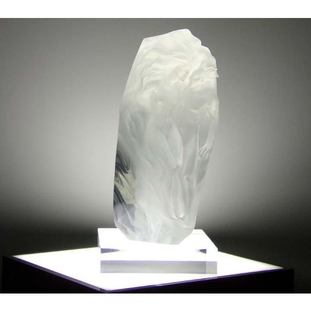Frederick Hart "Breath of Life" Lucite Acrylic Sculpture Hand Signed For Sale - Image 11 of 13