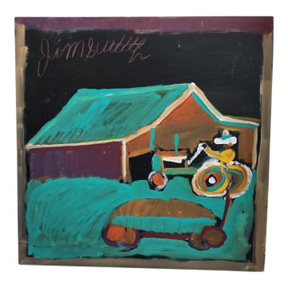 1990s Folk Art Painting by Jimmy Lee Sudduth For Sale