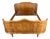 Vintage French Louis XVI Style Double Bed Frame with Carved Headboard For Sale