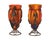 Early 20th Century Larry Flynt Estate Provenance | Pair of French Art Deco Le Verre Francais Art Glass & Wrought Iron Vases, C. 1925 For Sale - Image 5 of 11