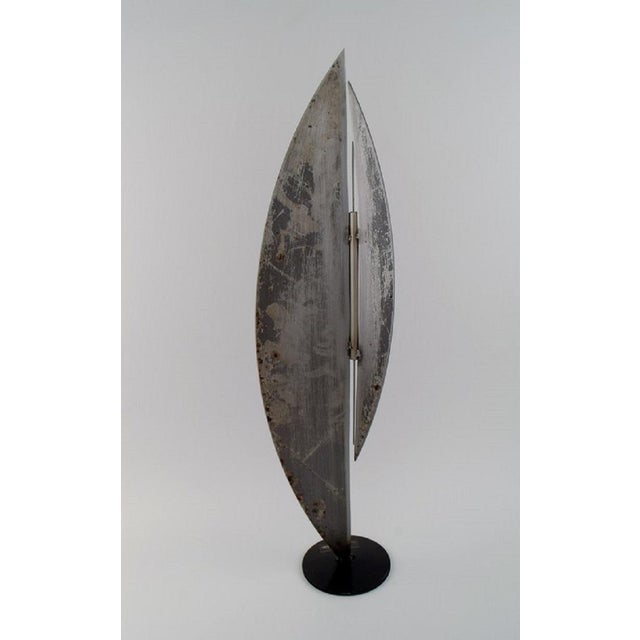 Andreas Brüggemann (b. 1983), German contemporary upcycling artist. Colossal steel sculpture. "Space fragment". Dated...