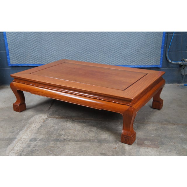 Chinese Chinoiserie Rosewood Low Kang Coffee Tea Table Hong Kong For Sale - Image 10 of 12