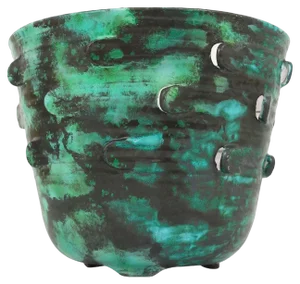 Austrian Art Nouveau Ceramic Pottery Flower Pot by Michael Powolny, 1920s