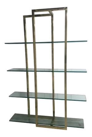 Brass and Glass Etagere