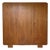 1940s Modernist Solid Oak Grand 71" Waterfall Wardrobe Armoire, Working Lock For Sale