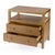 Spritely Home Accent Furniture Nora 28 in. W Rectangular 2 Drawer Wide Nightstand with Open Shelf, Light Natural For Sale - Image 4 of 9