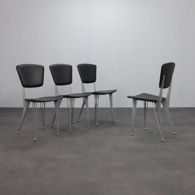 T38 Dining Chairs by Studio Archirivolto for Fasem, Italy, 1980s, Set of 4 For Sale - Image 10 of 10