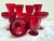 Vintage Ruby Red Set of Assorted Stemware Cocktail Glasses-Set of Nine For Sale - Image 4 of 10