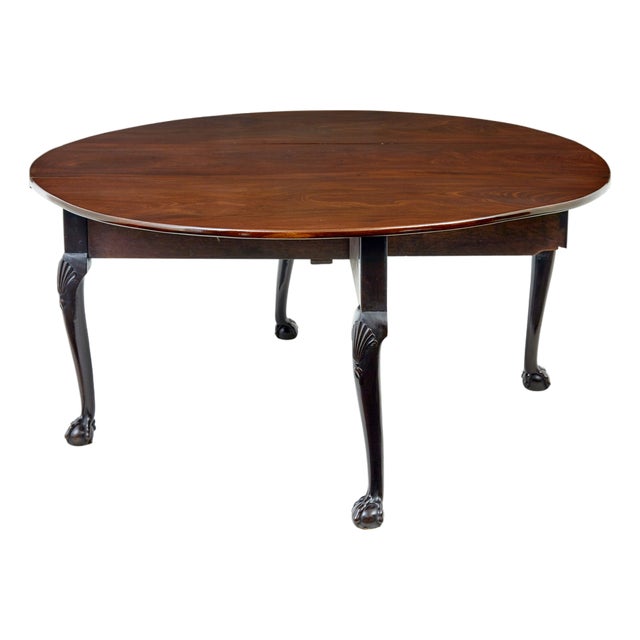 18th Century Irish Drop Leaf Dining Table, 1770s For Sale