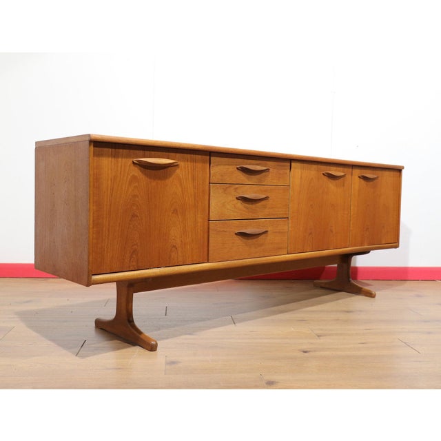 Mid Century Modern Vintage Teak Credenza Sideboard by Austinsuite Wide For Sale - Image 4 of 15