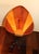 Brown Art Deco/ Modern Custom Side table w Rising Sun Design For Sale - Image 8 of 18