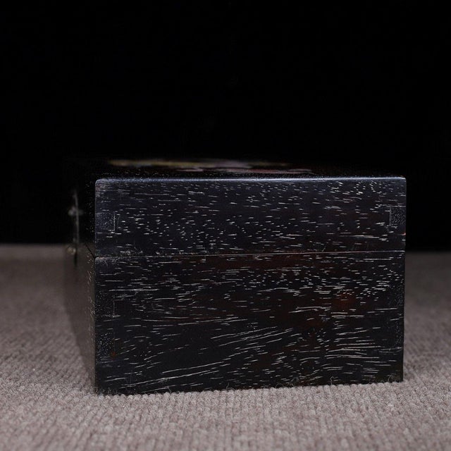 Wood Zitan Wood Jewelry Box Inlaid With Mother-of-Pearl Bird Motif For Sale - Image 7 of 9