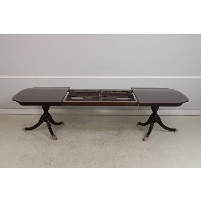 Stickley Banded Top Mahogany Dining Room Table For Sale - Image 11 of 17