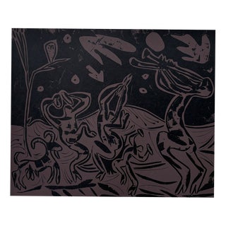 Pablo Picasso, Bacchanal: Nocturnal Dance with an Owl (Danse Nocturne Avec un Hibou), Linocut, 1962 For Sale