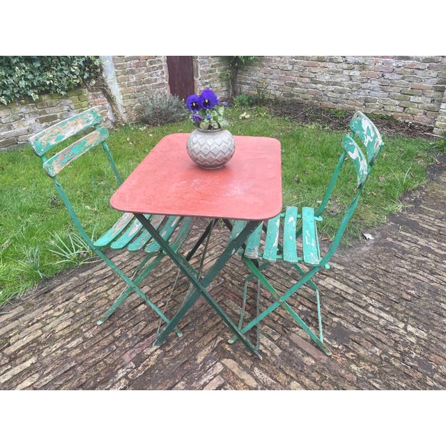Vintage French Bistro Garden Table, 1930s For Sale - Image 17 of 18