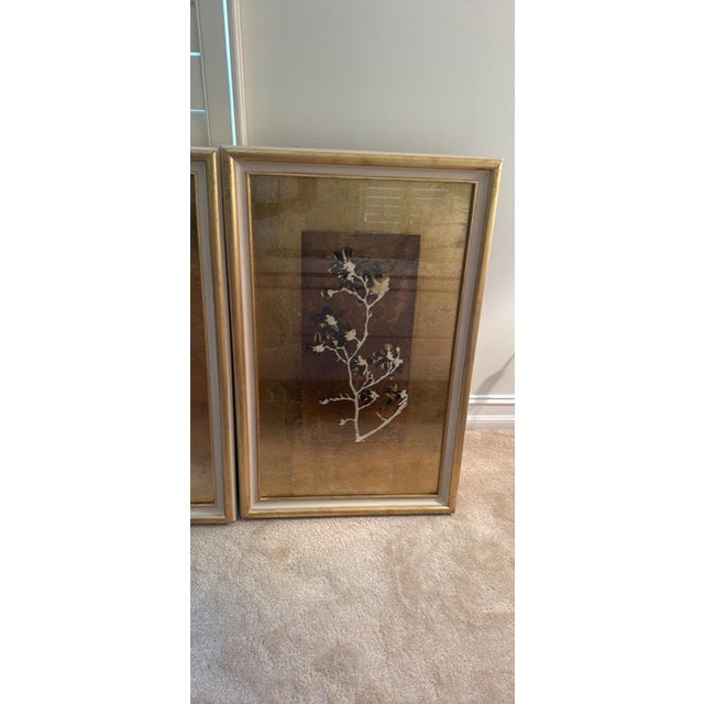 John-Richard Gold Leaf Branches I & II – Matching Pair – Botanical Art For Sale - Image 9 of 9