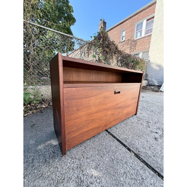 Mid-Century Danish Teak Drop-Down Secretary Desk For Sale - Image 15 of 17