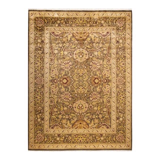 Mogul, One-of-a-Kind Hand-Knotted Area Rug in Brown, 9' 0" x 12' 2" For Sale