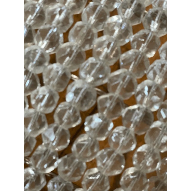 Antique French Sconce Globe Basket With Glass Beads Half Moon For Sale - Image 4 of 6