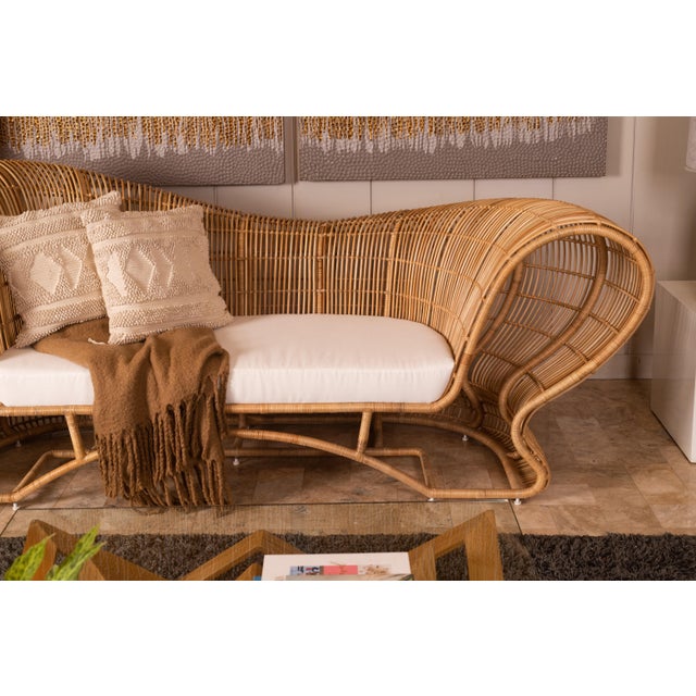 Ellise Indoor Rattan Sofa Chairish