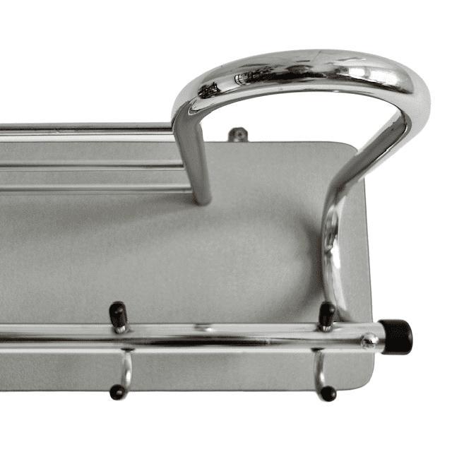 Gray Danish Chrome Coat Rack, 1960s For Sale - Image 8 of 9