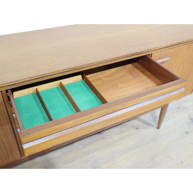 Wood Mid Century Modern Vintage Teak Credenza Sideboard in the Style of Austinsuite Danish Style For Sale - Image 7 of 15