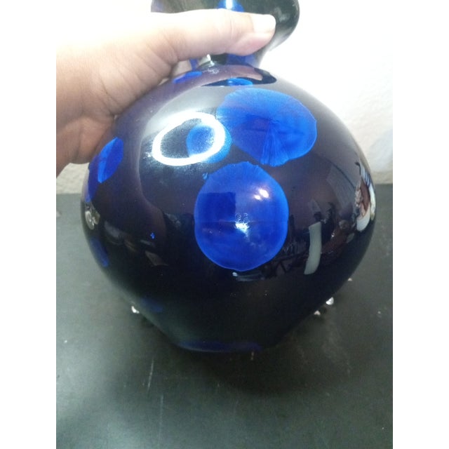 1980s Exquisite Signed Davidson Cherokee Reactive Glaze Art Studio Pottery Vase. For Sale In Dallas - Image 6 of 8