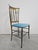 Set of Brass Chiavari Side Chairs with Baby Blue Plush Seats, 1950s For Sale - Image 10 of 15