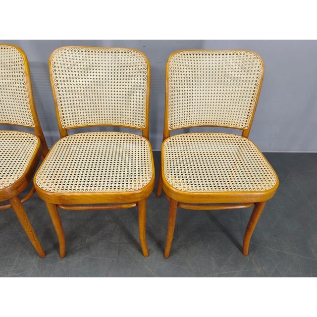 No. 811 Bentwood Chairs in the style of Hoffmann for TON, 1990s, Set of 4 For Sale - Image 9 of 18