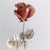 Vintage Italian Handmade Sterling Silver 925 Long Stem Enameled Red Rose, Padua, Italy, 1970s For Sale - Image 3 of 18