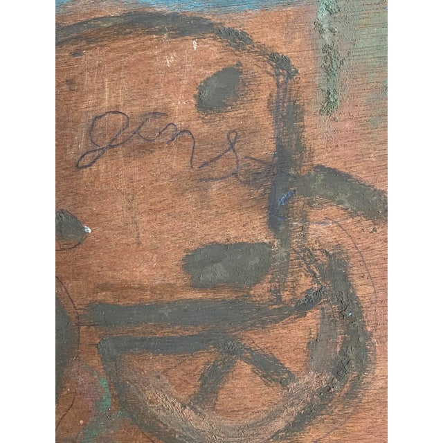 1980s " Car" Folk Art Painting by Jimmy Lee Sudduth For Sale - Image 11 of 12
