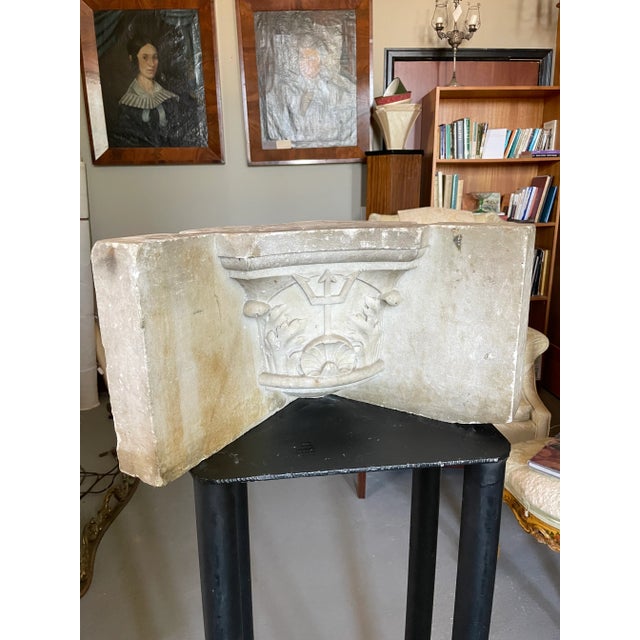 Antique 16th Century Renaissance Era Marble Cornice Section Poseidon Trident Over Sea Shell For Sale - Image 13 of 13