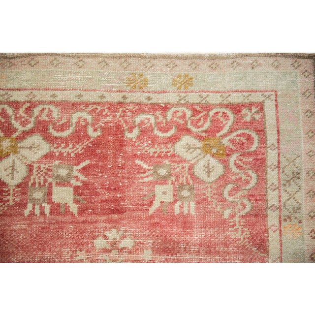 1960s Vintage Turkish Oushak Roundel Multicolor Wool Runner For Sale - Image 9 of 9