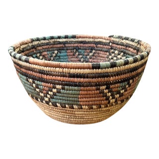 Large Natural Fiber Basket, Display Bowl For Sale