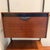 Wood Vintage 1960s Mid Century Modern Walnut Wall Unit, Custom Modular Shelving Brutalist Iron Accents For Sale - Image 7 of 10