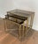 1940s Neoclassical style brass nesting tables. French work by Maison Jansen. For Sale - Image 12 of 12