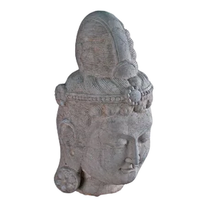 A Stone Statue of Guanyin Head