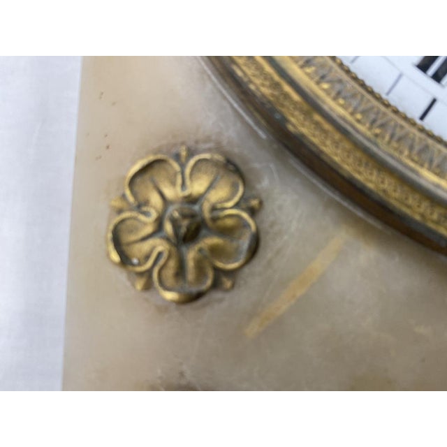 Alabaster Mantel Clock, 1800s For Sale - Image 6 of 12