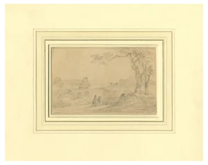 William Payne AOWS, Greenhithe, Kent, 1808, Graphite Drawing