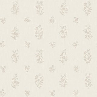Sample - Boråstapeter Petit Fleurs Wallpaper in Natural For Sale
