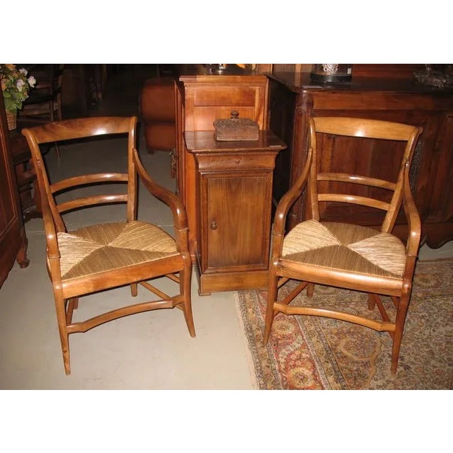 Set of Antique Walnut Armchairs For Sale - Image 3 of 5
